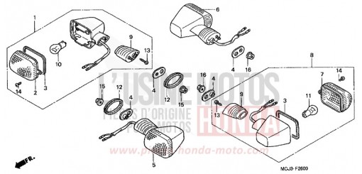 CLIGNOTANT (1) CBR900RR1 de 2001
